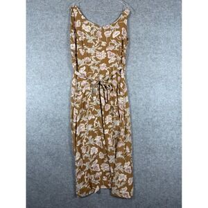 Field Day Reversible Wrap Dress Womens Small Brown Floral Excellent Sleeveless